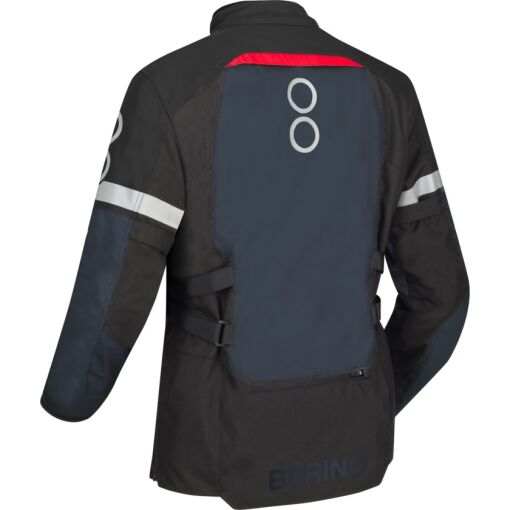 HALIFAX MOTOROS TEXTILKABÁT,FEKETE-SÖTÉTSZÜRKE-PIROS - Image 2