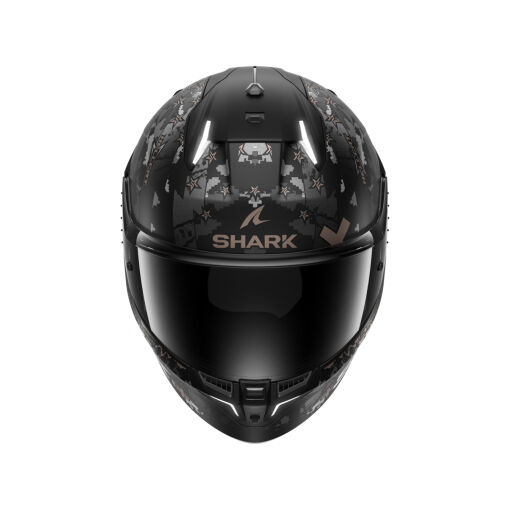 SKWAL I3 HELLCAT MAT BUKÓSISAK BEÉPÍTETT FÉKLÁMPÁVAL +PLEXIVEL, MATT FEKETE-KRÓM-SÖTÉTSZÜRKE - Image 3