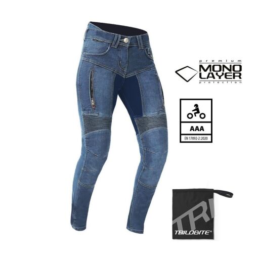 LADY PARADO MONOLAYER MOTOROS FARMERNADRÁG SLIM FIT HOSSZÍTOTT,KÉK
