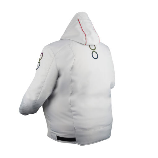 WARWICK KING SIZE MOTOROS TEXTILDZSEKI,VILÁGOSSZÜRKE-PIROS - Image 2