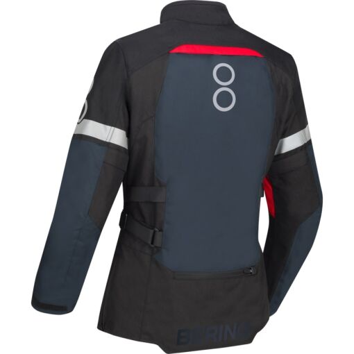 LADY HALIFAX MOTOROS TEXTILKABÁT,FEKETE-SÖTÉTSZÜRKE-PIROS - Image 2