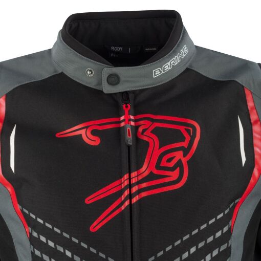 GANG MOTOROS TEXTILDZSEKI,FEKETE-SZÜRKE-PIROS - Image 5