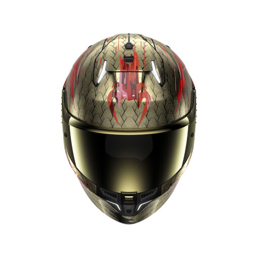 SKWAL I3 VENUM BUKÓSISAK BEÉPÍTETT FÉKLÁMPÁVAL +PLEXIVEL, FEKETE-PIROS-ARANY - Image 3