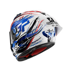 Alternative view of AERON-GP FIM RACING #1 REPLICA ZARCO SIGNATURE BUKÓSISAK+PLEXIVEL,FEHÉR-FEKETE-KÉK