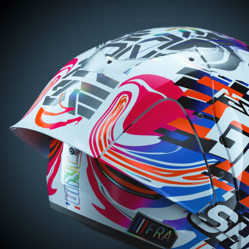 AERON-GP REPLICA ZARCO GP DE FRANCE BUKÓSISAK+PLEXIVEL,KARBON-RÓZSASZÍN-KÉK - Image 5