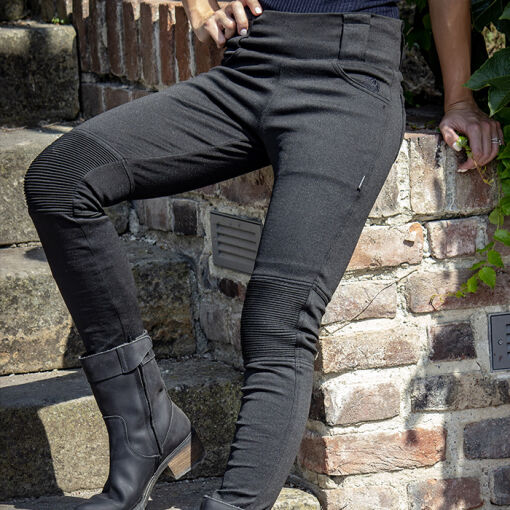 LADY LEGGINGS MOTOROS TEXTILNADRÁG,FEKETE - Image 6