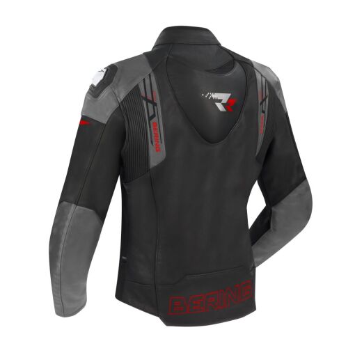 SNAP MOTOROS BŐRDZSEKI,FEKETE-SZÜRKE-PIROS - Image 2