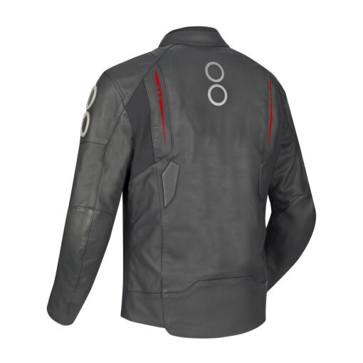 RADIAL MOTOROS BŐRDZSEKI,FEKETE-PIROS - Image 2