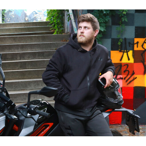 BINDER MOTOROS TEXTILPULÓVER,FEKETE - Image 3