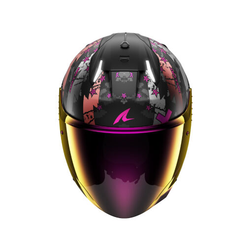 SKWAL I3 JET HELLCAT MAT BUKÓSISAK BEÉPÍTETT FÉKLÁMPÁVAL +PLEXIVEL,MATT FEKETE-KRÓM-RÓZSASZÍN - Image 3