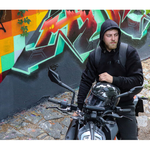 TWASTER MOTOROS TEXTILPULÓVER,FEKETE - Image 4