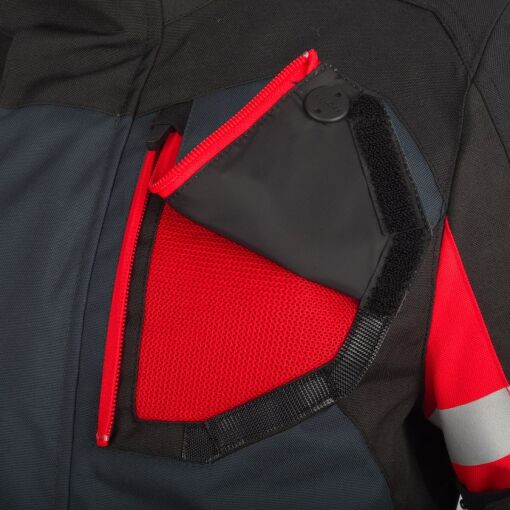 LADY HALIFAX MOTOROS TEXTILKABÁT,FEKETE-SÖTÉTSZÜRKE-PIROS - Image 5