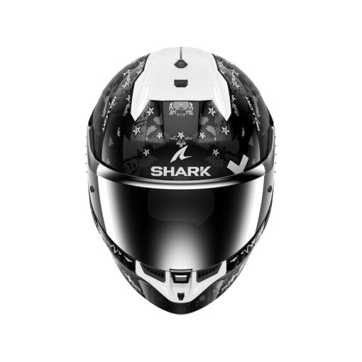 SKWAL I3 HELLCAT BUKÓSISAK BEÉPÍTETT FÉKLÁMPÁVAL +PLEXIVEL, FEKETE-FEHÉR-EZÜST - Image 3