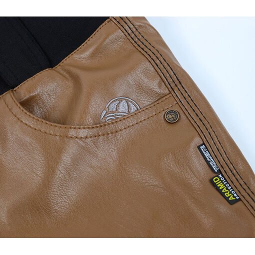 LADY LEATHER LEGGINGS MOTOROS TEXTILNADRÁG,BARNA - Image 3