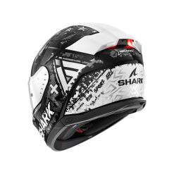 Alternative view of SKWAL I3 HELLCAT BUKÓSISAK BEÉPÍTETT FÉKLÁMPÁVAL +PLEXIVEL, FEKETE-FEHÉR-EZÜST