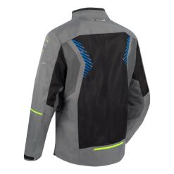 Alternative view of BAKUNDU MOTOROS TEXTILKABÁT,SZÜRKE-FEKETE-KÉK