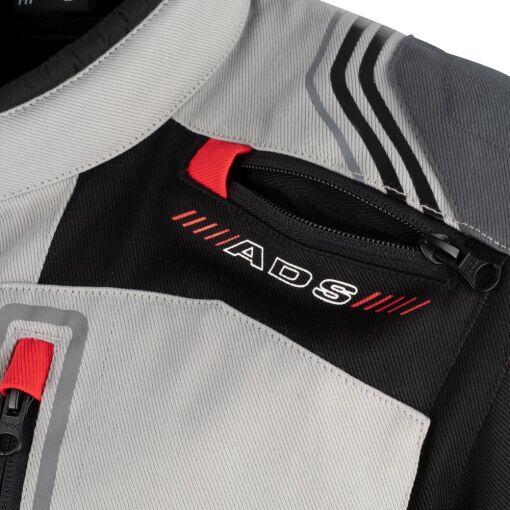 PORTLAND MOTOROS TEXTILDZSEKI,FEKETE-SZÜRKE - Image 3