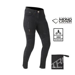LADY PARADO MONOLAYER MOTOROS FARMERNADRÁG SLIM FIT HOSSZÍTOTT,FEKETE